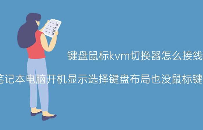 键盘鼠标kvm切换器怎么接线 笔记本电脑开机显示选择键盘布局也没鼠标键盘也没用怎么办？